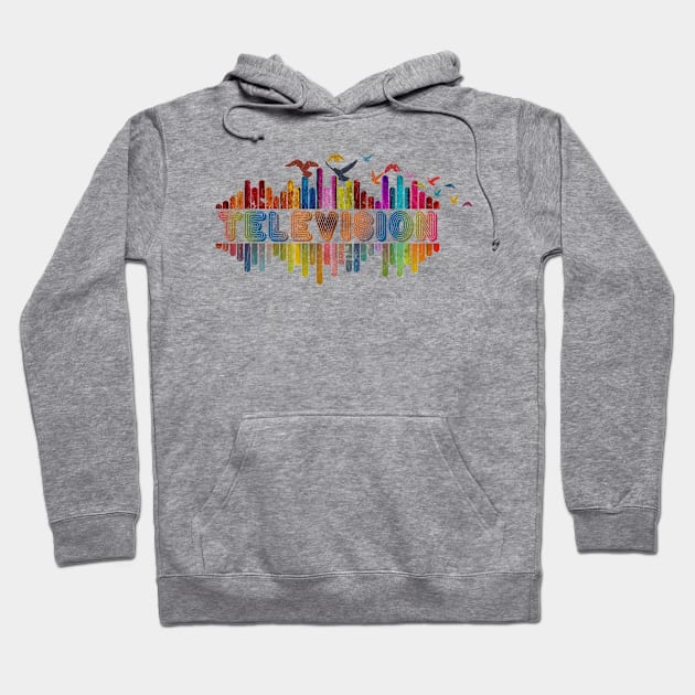 Tone Color Wave With Name-Television Hoodie by Mysimplicity.art